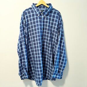 Polo Ralph Lauren Performance Blue Plaid Shirt 4XB - Big & Tall